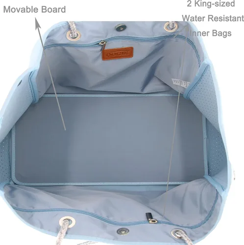 Miniatura 5 de QOGiR Bolsa de playa multiusos de neopreno con bolsillo interior con cierre de cremallera