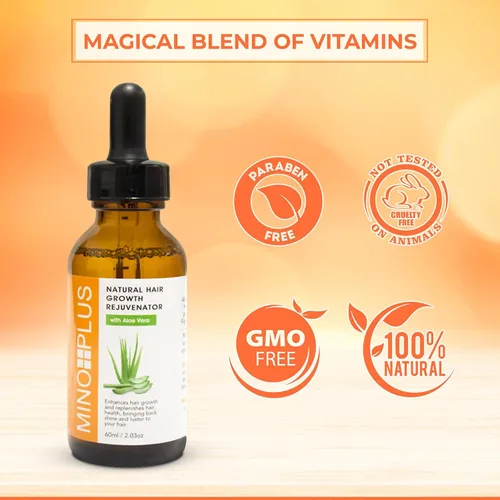 Miniatura 6 de Suero natural para el crecimiento del cabello, 2 fl oz, para un cabello más largo, más fuerte, más grueso y lleno, formulado para prevenir