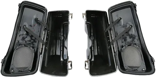 Miniatura 6 de Kit de soporte de conversión para alforjas extendidas de 4" TCMT, compatible con Harley Heritage Softail Fatboy FLSTF Breakout 1984-2017, negro