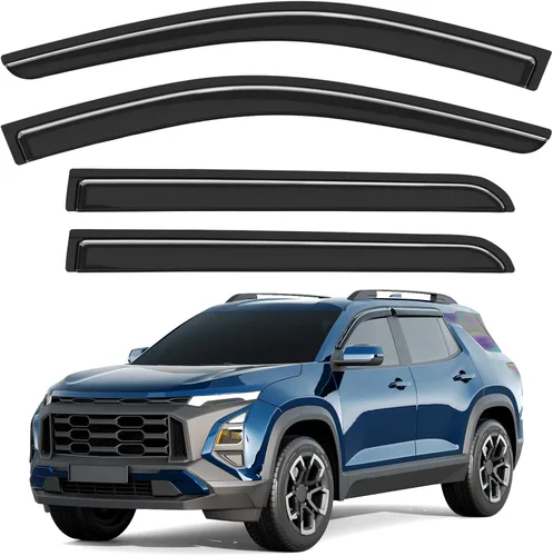Miniatura 30 de Protectores de lluvia extra gruesos para ventana Chevrolet (Chevy) Silverado GMC Sierra 1500 2500HD 3500HD 3500HD Crew Cab 2019-2026, deflectores
