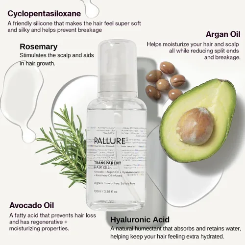 Miniatura 4 de Pallure Kit hidratante para apoyar el cabello más grueso, voluminoso y de aspecto más completo, infundido con ácido hialurónico, biotina, aguacate