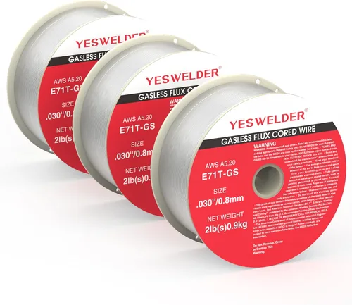 Miniatura 13 de YESWELDER Alambre MIG sin gas con núcleo de fundente, acero al carbono suave E71T-GS de 0.030 pulgadas de diámetro, 2 libras, alambre de soldadura