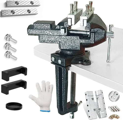 Miniatura 4 de Tornillo de Mesa Home Vise Tornillo de Banco con Abrazadera, 2.5" negro