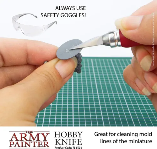 Miniatura 3 de The Army Painter - Cuchillo de precisión de acero inoxidable con agarre suave y 5 cuchillas extra afiladas de bisturí para pasatiempos - Juego