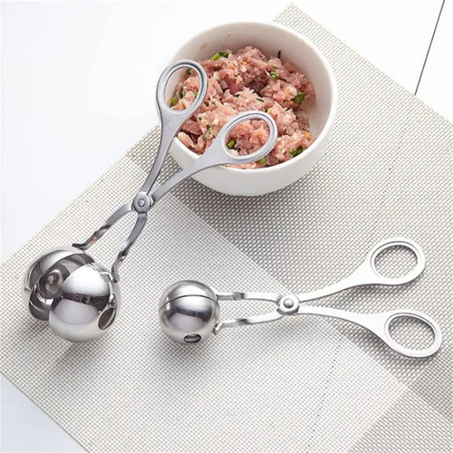 Miniatura 5 de Cocina conveniente fabricante de albóndigas de acero inoxidable relleno albóndigas clip DIY pescado carne arroz bola fabricante de albóndigas molde