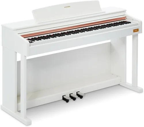 AODSK Piano digital de 88 teclas, piano digital de acción de martillo ponderado con teclas pesadas de tamaño completo, pedal triple, juego para