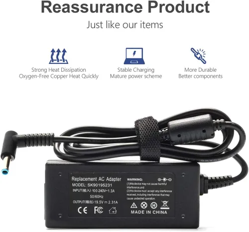 Miniatura 8 de Cargador para portátil de 45 W compatible con laptop HP de 14 pulgadas 14-DK 14-DQ 14-DF 14-DH 14-DS 14-AC 14-AK 14-AL 14-BA Series, 14-DF0023CL