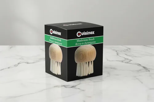 Miniatura 4 de Cuisinox Cepillo de hongos con mango ergonómico de madera de haya Cepillo de limpieza de verduras de cerdas naturales de primera calidad