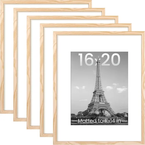 Miniatura 50 de upsimples - Portarretratos de 11 x 14 para galería de fotografías. Marcos para fotos de 8 x 10 pulgadas con paspartú o de 11 x 14 pulgadas sin Dorado