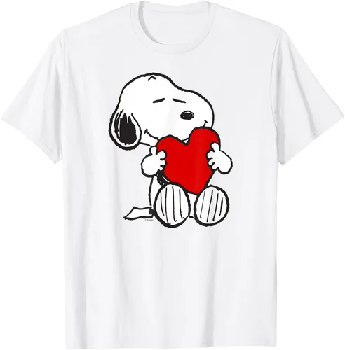 Miniatura 28 de Peanuts Camiseta de San Valentín Snoopy Hugging Heart, Negro