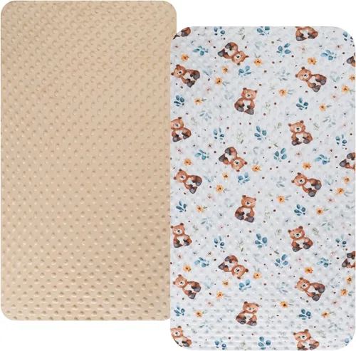 Miniatura 9 de Dot - Juego de sábanas para moisés, paquete de 2 sábanas elásticas ajustables para cuna, ultra suaves, ajuste universal, almohadilla rectangular