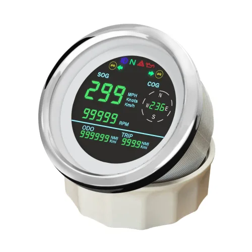 Miniatura 3 de ELING Velocímetro GPS digital de 3 3/8 pulgadas con tacómetro, Tripmetro, cuentakilómetro, ajustable para carreras de autos de carreras, motocross