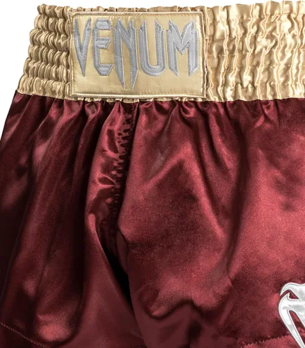 Miniatura 6 de Venum Pantalones cortos clásicos de Muay Thai, borgoñaoroblanco, talla M