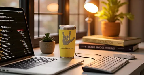 Miniatura 28 de LaserGram Taza aislada al vacío de 20 onzas, asistente médico MA, grabado personalizado incluido (rosa)