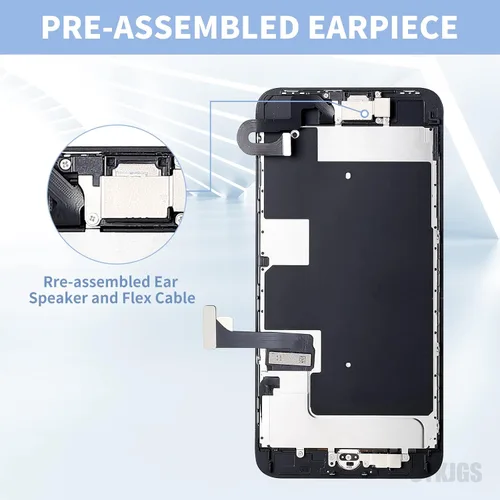 Miniatura 3 de Para iPhone 8 Plus Reemplazo de pantalla con botón de inicio 5.5 "Kit de reparación negro, 3D táctil 8plus pantalla LCD digitalizador montaje