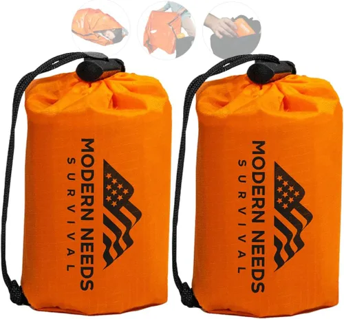 Miniatura 9 de MODERN NEEDS Emergency Sleeping Bag Survival – Thermal Blanket & Bivy Sack Emergency Bivy & Survival Blanket Outdoor Sleeping Bag & Hiking