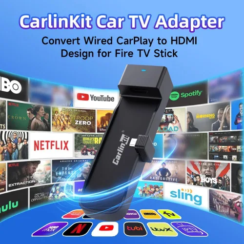 Miniatura 2 de Carlinkit Car TV Mate solo para automóviles con función CarPlay con cable de fábrica, compatible con Fire TV Sticks, transmisión sin problemas,