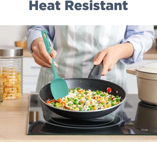 Miniatura 7 de ChefAide - Juego de 4 espátulas de silicona, espátulas de goma de grado alimenticio, con mango fuerte y agarre ergonómico, resistentes al calor