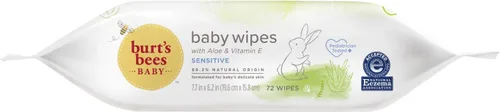 Miniatura 15 de Burt's Bees Toallitas para bebés, sin perfume naturales para pieles sensibles con aloe y vitamina E - 72 toallitas para bebés - Paquete de 10