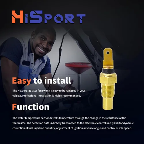 Miniatura 6 de HiSport 83420-16020 Sensor de temperatura del refrigerante del motor compatible con Dodge Chrysler Ford Chevrolet Toyota, Lexus, Honda, Hyundai