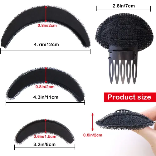 Miniatura 2 de 10 piezas de aumento de volumen para el cabello, esponja de soplo, juego de accesorios para el cabello, para bricolaje, mujeres y niñas