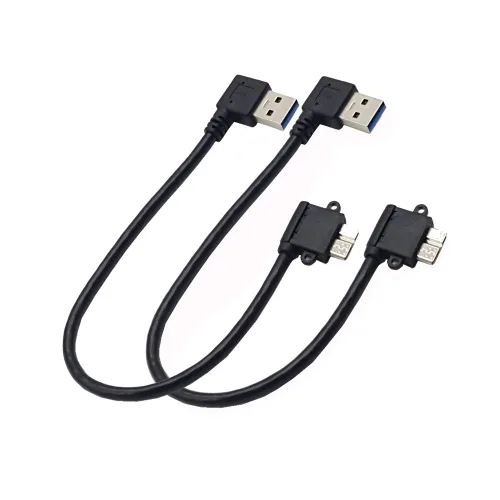 Miniatura 4 de Seadream Paquete de 2 adaptadores USB 3.0 A macho a micro B macho en ángulo