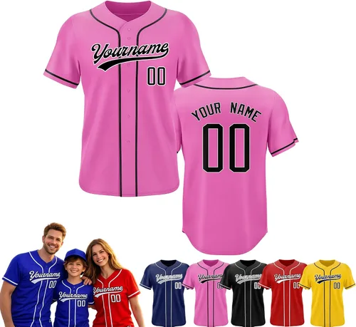 Miniatura 9 de Camiseta de béisbol personalizada, nombre del equipo, número de equipo, logotipo, camisetas impresas cosidas, uniformes deportivos, regalos