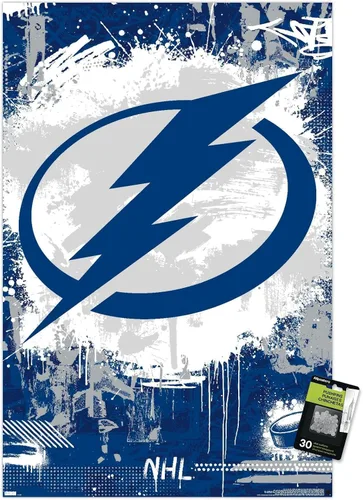 Miniatura 7 de Trends International NHL Tampa Bay Lightning - Póster de pared con logotipo Maximalist 23, 14.72 x 22.37 pulgadas, paquete de póster y alfiler