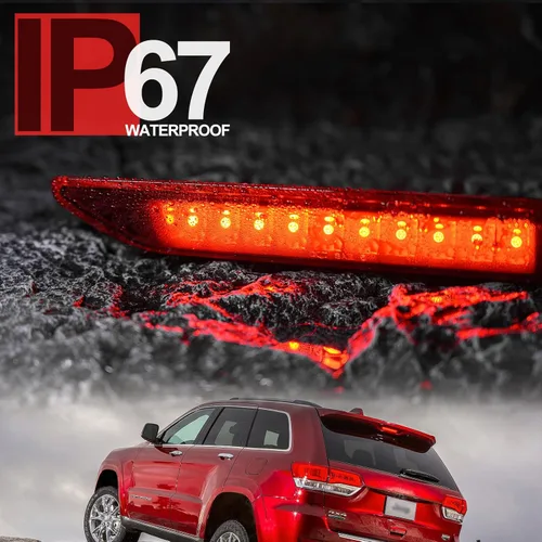 Miniatura 5 de Tercera luz de freno LED de repuesto para J-eep Grand Cherokee WK2 2011-2022 LED 3er centro de frenos Lámpara de parada de montaje alto Lente roja