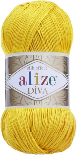 Miniatura 22 de Alize Diva Silk Effect 100% hilo acrílico de microfibra, 1 madejas de bola de 3.53 oz 383yds color (1 - crema)