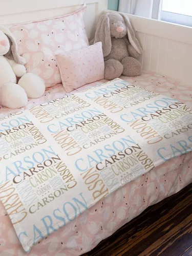 Miniatura 3 de Manta de nombre personalizada para bebé niña niños y adultos con nombre, personalizado con nombre del bebé, manta personalizada para niños. Regalo