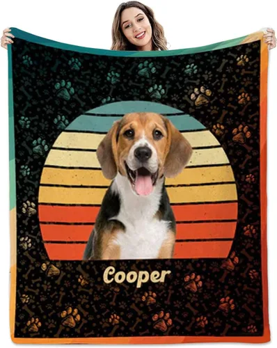 Miniatura 9 de Pamaheart Sube tu manta de fotos para perro, gato, mascota con foto personalizada, manta de perro y gato, manta de fotos, manta de Navidad de perro