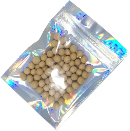 Miniatura 16 de FERENLI 100 unidades Bolsa de almacenamiento de alimentos Mylar con cierre de cremallera, bolsa de aluminio mate hermética con ventana frontal