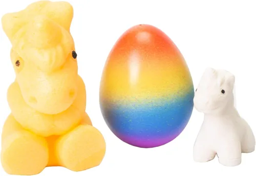 Miniatura 4 de YMCtoys - Huevos de unicornio arcoíris sorpresa que crecen y eclosionan, juego de 2