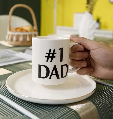 Miniatura 4 de Zenply Taza de café con texto en inglés "Best Dad Coffee", 11 onzas, divertida taza novedosa, impresa en ambos lados, regalo perfecto para papá