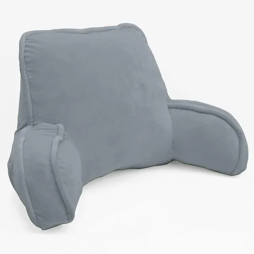 Miniatura 18 de Almohada aterciopelada súper suave para respaldo de lectura, brazos y bolsillos, de 18 pulgadas de alto para sentarse en la cama, sofá, cojín