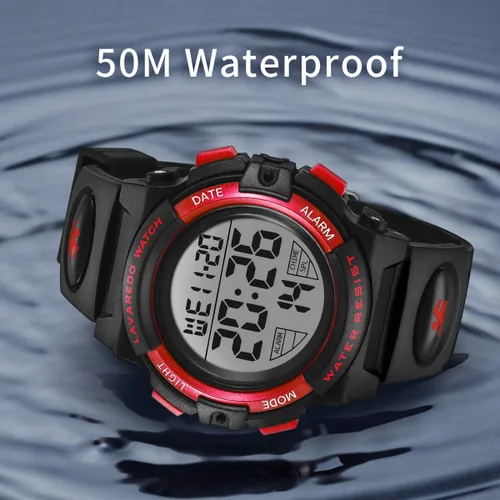 Miniatura 6 de Reloj analógico para niños reloj para niños de 6 a 15 años reloj digital para deportes al aire libre multifuncional con cronógrafo LED 50 M