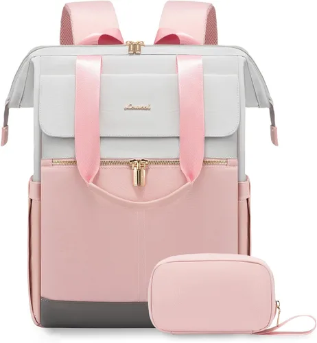 Miniatura 22 de LOVEVOOK - Mochila de computadora portátil para mujeres y niñas, mochila de 15.6 pulgadas impermeable para estudiantes, linda bolsa para libros