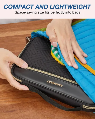 Miniatura 6 de BAGSMART Organizador electrónico de viaje - Bolsa organizadora de cables y tecnología de doble capa para cables de carga, Negro