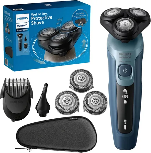 Miniatura 8 de Philips Afeitadoras eléctricas para hombres, afeitadora eléctrica recargable AquaTouch para hombre en húmedo y seco con cuchillas de corte cómodo