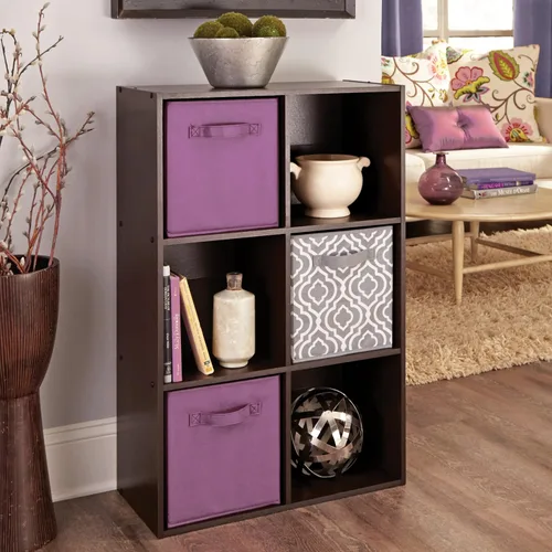 Miniatura 4 de Cajón de tela cúbico ClosetMaid 11469, morado, empaque de 2