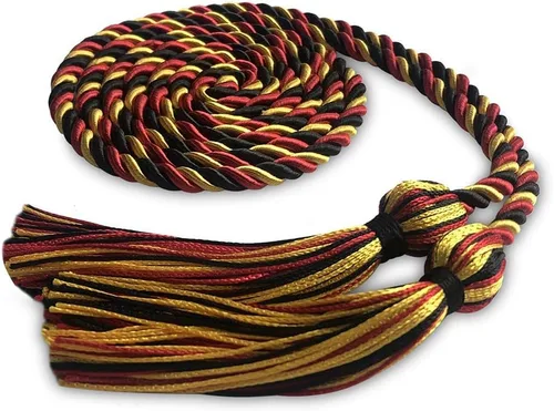 Endea Graduation - Cordón de honor único de tres colores (negro/rojo/dorado)