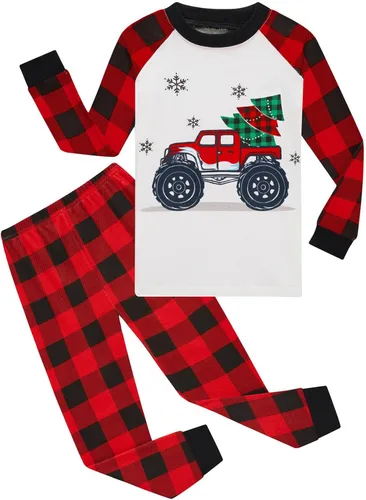 Demifill Conjunto de pijamas de Halloween para niños y niñas, pijamas de Navidad, ropa de dormir para niños y niñas