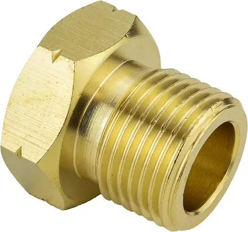 Miniatura 10 de SÜA - Reemplazo de tuerca y pezón para reguladores de acetileno y cloruros de etilo CGA-300 - Longitud del pezón: 3-1/2'' - Rosca lateral