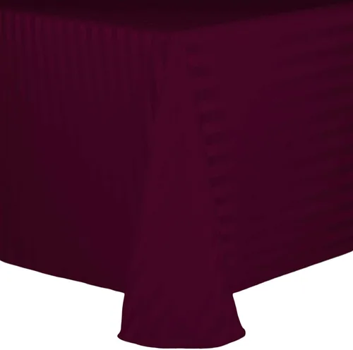 Miniatura 15 de Ultimate Textile Mantel ovalado de rayas satinadas (70.0 x 104.2 in), color gris plateado
