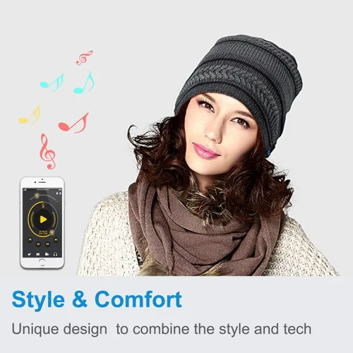 Miniatura 37 de Rotibox - Gorro inalámbrico con Bluetooth para deportes al aire libre, regalo de Navidad.
