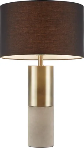 Miniatura 7 de Hampton Hill Fulton - Lámpara de escritorio, mesita de noche para dormitorio, luz moderna de metal de lujo, base de hormigón, pantalla de tambor