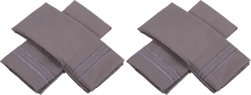 Miniatura 6 de Sweet Home Collection Funda de almohada de bolsillo profundo de calidad egipcia serie 1500, tamaño King, color beige