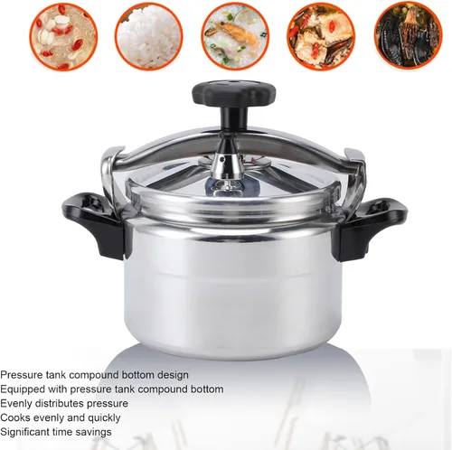 Miniatura 4 de Olla a presión de acero inoxidable, olla de presión inferior compuesta universal con válvulas de seguridad para cocinas de gas, placas de cocina