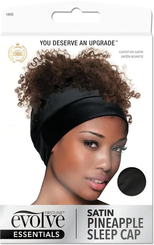 Miniatura 3 de Evolve Gorro de piña de satén Protege el cabello rizado o texturizado, retiene la humedad, evita el encrespamiento, conserva los rizos naturales